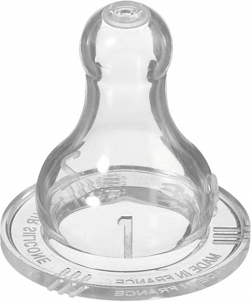 Комплект из 2-х сосок из силикона для бутылок со стандартным горлышком S2, 3 скорости потока, 0-12 мес 